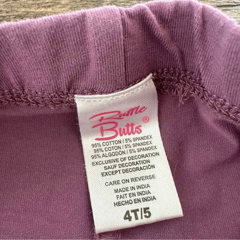 Ruffle Butts Girls 4/5 Purple Knit Two piece Outfit Ruffle Leggings Swing‎ Top